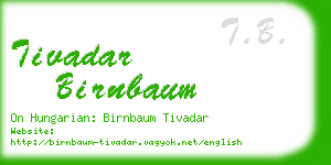 tivadar birnbaum business card